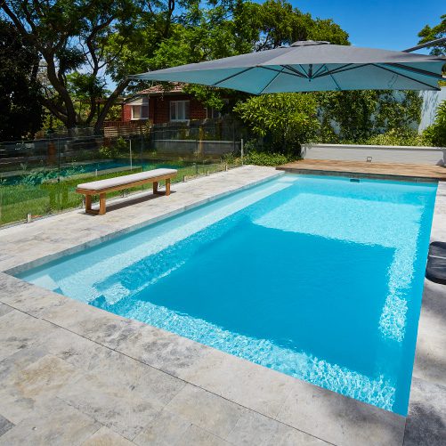 Hampton 7m x 4m Polo White Sparkle Menora - Fibreglass Pools Adelaide